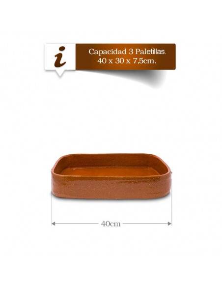 Asador Rectangular de Barro refractario