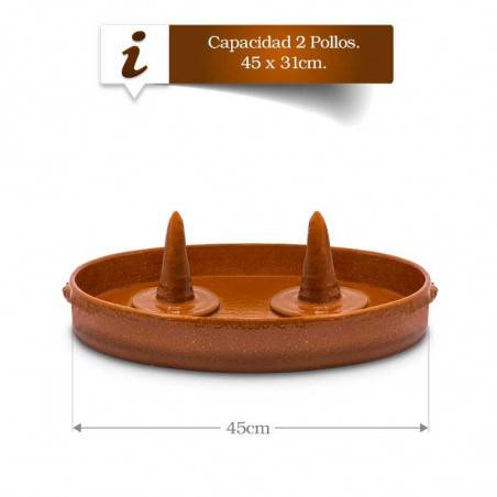 Rustepollos Doble en Barro Refractario