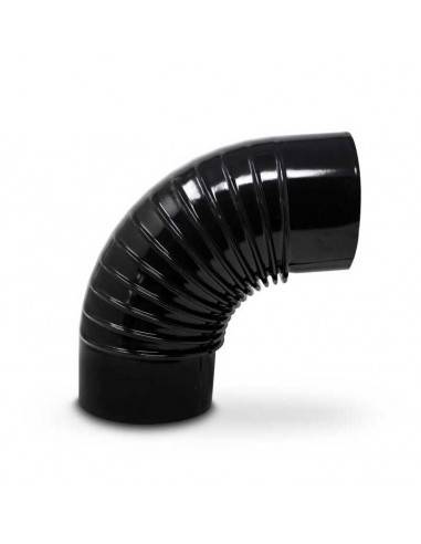 Codo ángulo de 90 con acabado exterior negro diámetro 150 mm