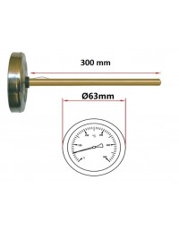 Pirometro 300 mm 500º C para horno de leña 2