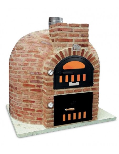 Hornilla de leña premium de calor envolvente acabado ladrillo