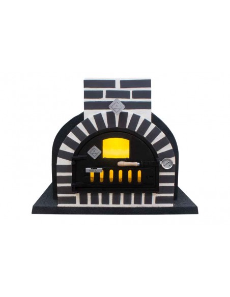 Horno de Leña tradicional ladrillo negro