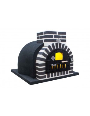Horno de Leña tradicional ladrillo negro