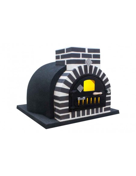 Horno de Leña tradicional ladrillo negro