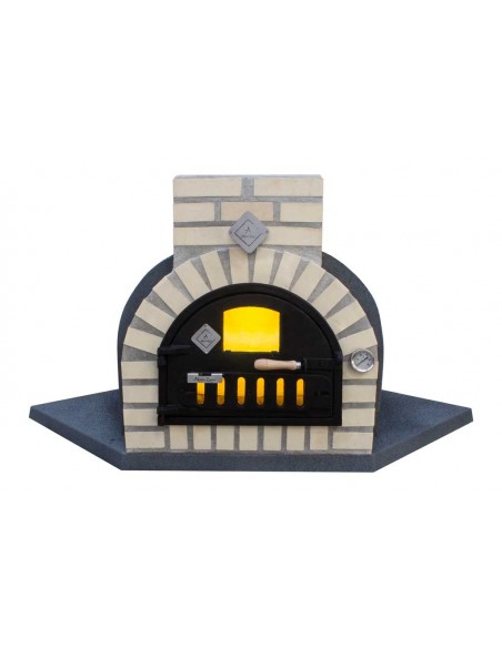 Horno de Leña embocadura blanca caolín