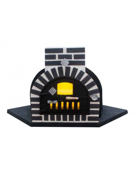 Horno de Leña tradicional ladrillo negro