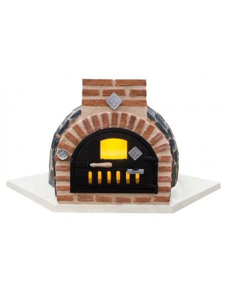 Horno de Leña Tradicional acabado en piedra natural