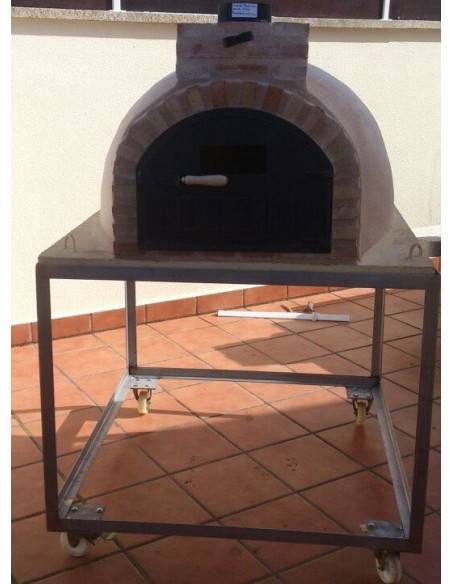 Carro con ruedas en acero inoxidable