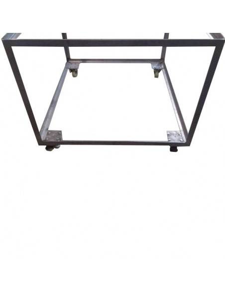 Carro con ruedas en acero inoxidable para horno