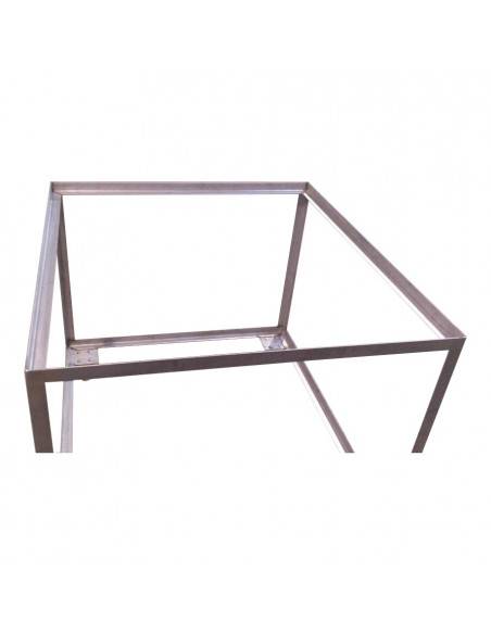 Carro con ruedas en acero para horno