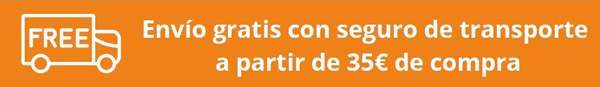 Etiqueta naranja de env&iacute;o GRATIS con seguro de transporte
