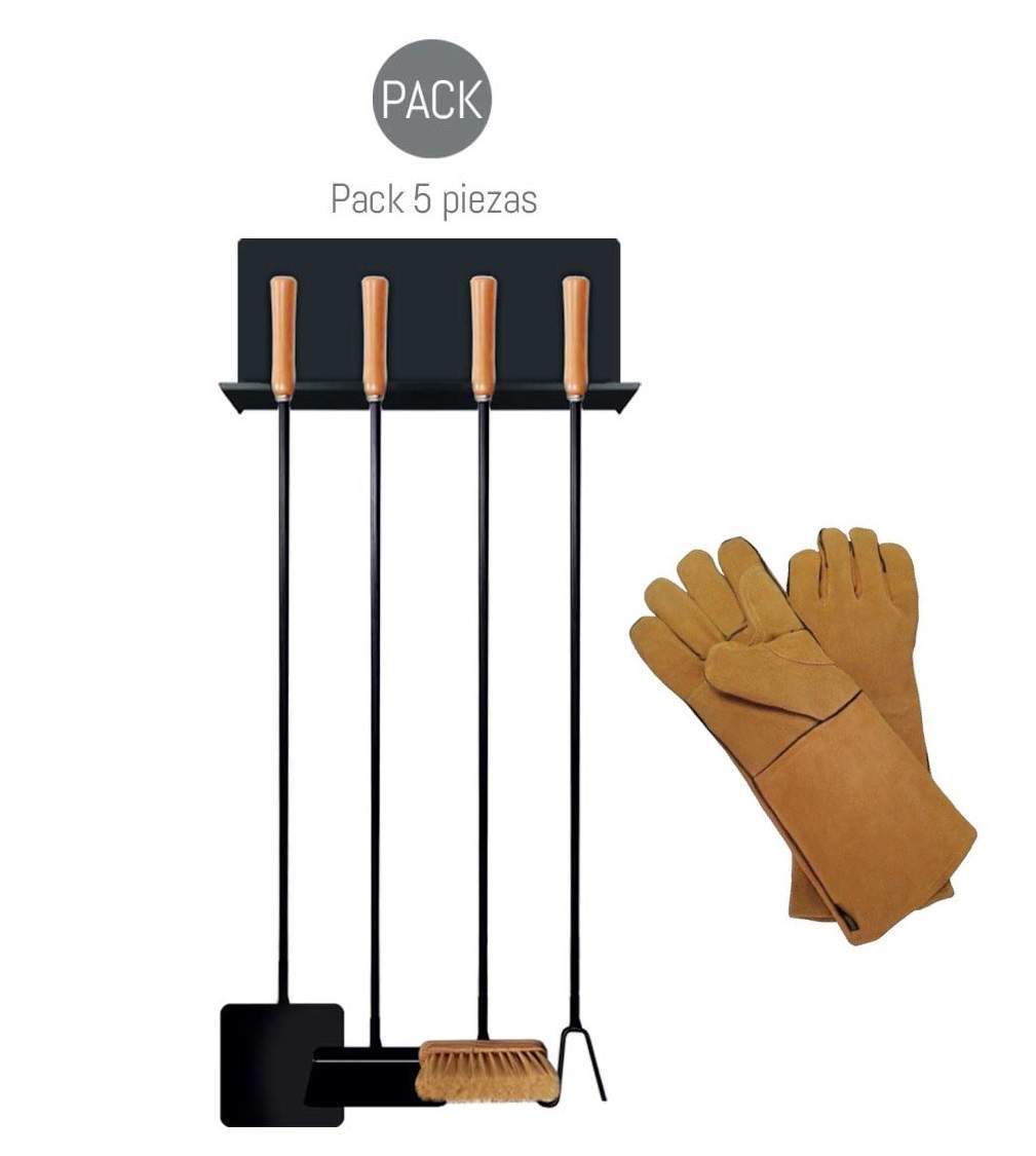 Palas y guantes para horno de le&ntilde;a
